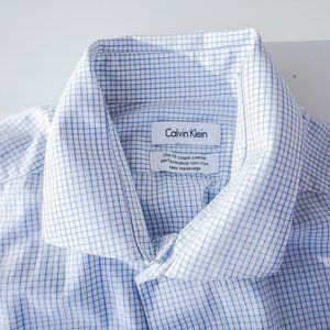 CK non-iron slim fit long sleeve dress shirt